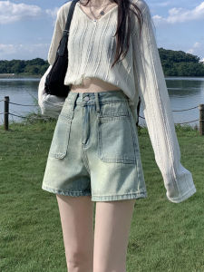 QIANCHANGNAAI | Retro High-Waist Denim Shorts