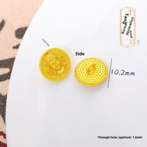 Long Lasting Colorful Sand Gold Buttons Female Style Million Characters Lucky Button Bracelet Clasps Traditional Method Accessories