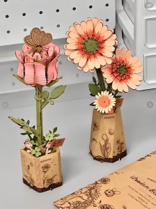 Handmade Birthday Gift for Women Teacher Creative DIY Building Block Flower Bouquet Kindergarten Festival Supplies Creative Gifts