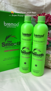 Bremod Top Smooth Ion Perm Rebonding 2in1 Set 1000ml | Original & Milk | Hair Straightening & Repair Treatment