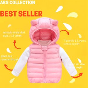 JAKET ANAK ROMPI PEREMPUAN/LAKI" 1-12 WINTER/GELEMBUNG KUPING LUCU