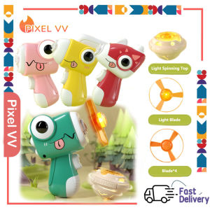 6 Styles Dragonfly Flying Fan LED Toy Cute Dinosaur Shooting Spinning Top Light Manual Launcher Bamboo Dragonfly Toys Game Gift For Kids