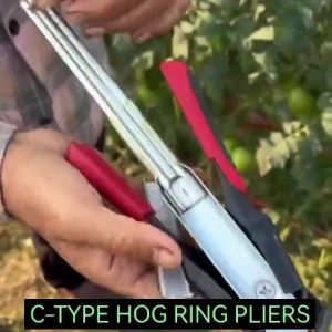 Practical Tool Hog Ring Pliers Manual C Type l Plier Tool with free C-type Clips Hog Ring