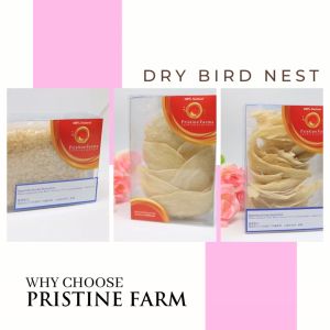 [SUPERIOR] 50g DRY BIRD NEST - Premium Oval (WST-*) - Pristine Farms Premium Bird Nest - 100% Natural - Good For 10-15 Servings