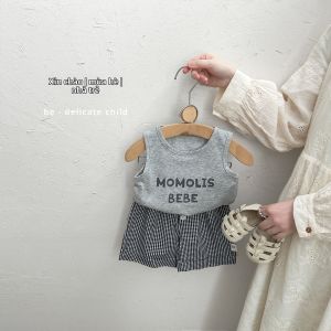 Bộ Áo Thun Không T Tay In Chữ và Quần Short Thông Gió