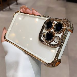 Luxury Anti drop TPU Silicone Shockproof Case For iPhone 17 Pro Max 17 Air 16 Pro Max 15 Pro Max 14 Pro Max 13 Pro Max 16 Plus Camera Lens Protection Clear Cover Casing