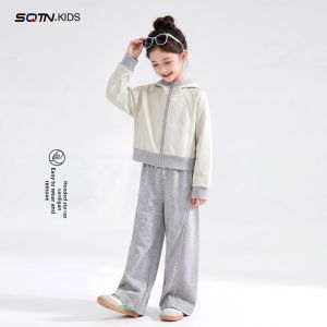 SQTN.KIDS | Cute Hooded Girls Clothing Set 2 Pieces