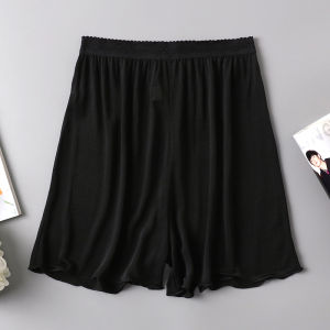 กางเกงซับในเพื่อความปลอดภัยกันโป๊สำหรับผู้หญิงกางเกงบ็อกเซอร์ผ้าไหมหม่อนไร้รอยต่อระบายอากาศได้ดีกางเกงในผ้าไหมแท้แบบบางระบายอากาศได้ดีสำหรับฤดูร้อน