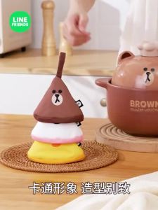 100% Authentic Line Friends Brown Sally Cony Bowl Clip Anti-Scalding Clip High-Temperature Resistant Anti Heat Pot Holder Tong Multi-Purpose Kitchenware LFB88/LFB76/LFB95/LFB331