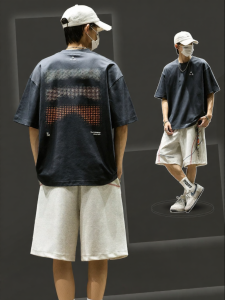 SZON | Color Blocking Printed Streetwear Men Set