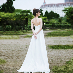 White Fairy Simple Strapless Bridal Dress 2025 New Style Forest System Beach Travel Photography Tailored Dress