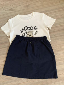 Váy Ngắn Chữ a Cạp Cao Thường Ngày Cho Nữ Mùa Thu Phong Cách Thể Thao Cỡ Lớn Váy Ngắn Chữ a Cạp Chun