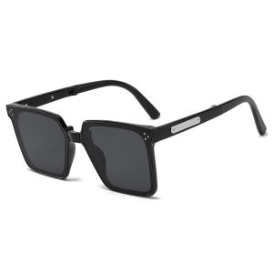 JN IMPRESSION Fashion Folding Sunglasses for Women and Men Outdoor Sunshade UV Protection Square Frame Sunglasses