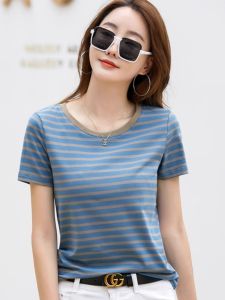 WANGGONGZHU | Slimming Round Neck Short Sleeve T-Shirt Womens Summer Casual Top Fashionable Versatile Korean Style Loose Fit Basic Crew Neck