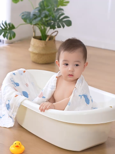 TEN-M JOURNEY Baby Bath Towel Pure Cotton Gauze Soft Absorbent Breathable Newborn Kids Large Towel
