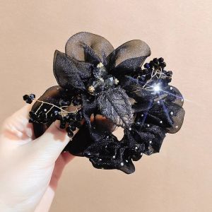 ริบบิ้นผมรูปใบไม้คริสตัล หมวกตกแต่งผมสไตล์หวาน ริบบิ้นยางยืดสำหรับผู้หญิง วัสดุอื่นๆ ไม่ติดเพชร ราคา 1.00-9.99