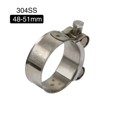 ZSDTRP 26-63mm Stainless Steel Motorcycle Exhaust Clamp Clip For Slip-on Motorcycle Muffler Clamp Kit
