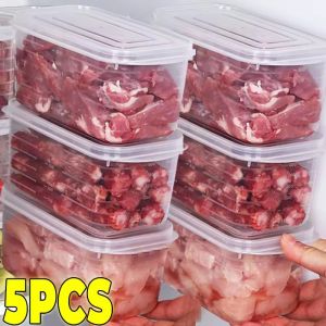 Feelife Refrigerator Storage Box Freezing Vegetable Fruit Fridge Organizer Freeze Meat Fresh-Keeping Box with Lid for Kitchen Storage