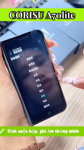 Máy phiên dịch Corisu A70Lite phiên dịch 2 chiều Tặng Tai Nghe dịch offline 21 ngôn ngữ phản hồi nhanh dịch video call
