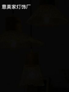 Đèn chùm thả trần Đèn thả chao thủy tinh Đèn treo dây gai dầu tự nhiên cho đảo bếpchao đèn kiểu Bắc Âu