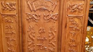 Liễn thờ gia tiên- Cửu Huyền Thất Tổ bằng gỗ hương