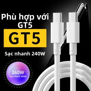 Dây Cáp Sạc Nhanh 240W và Chuyển Đổi Dữ Liệu cho Realme GT5 Cổng Double Type-C