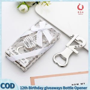【COD】12th Birthday giveaways Souvenir Gift Bottle Opener Anniversary Gifts Bottle Opener for Birthday Party Give Aways