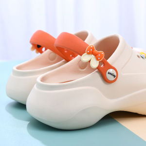 Womens Summer Outdoor Wear Anti-Slip Thick Bottom Clog Shoes Casual Platform Sandals Comfortable Sensation Popular Head Cover Slippers