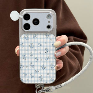 Blue Folwer Phone Case For Samsung S26 Ultra S25 Ultra S26 S25 For Samsung S24 S23 FE S25 Plus Cover Funda Shockproof Lambskin