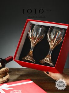 Luxury Gilded European Retro Crystal Glass Wine Glass