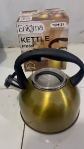 HATAYASHOP - TEKO ENIGMA24L/Teko Stainless Bunyi 3 Liter / Teko Siul 3L / Ceret / Kettle Bunyi/promo murah teko pemanas air teko siul packing dus