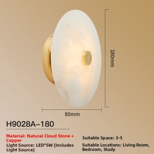 HADLITE | Luxurious Postmodern Marble Copper Wall Lamp