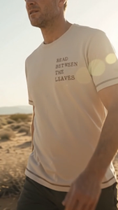 camel active Men Outdoor Casual Regular Fit Seasonal Graphic T-Shirt- Beige 282-Z26H2980