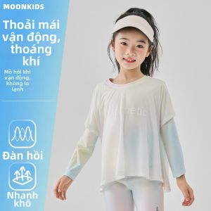 Moonkids | Áo Thun Tay Dài Cho Bé Gái Chống Thấm Nhanh
