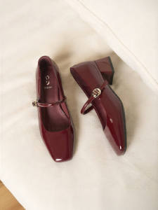 Josiny | Red Mary Jane High Heel Shoes