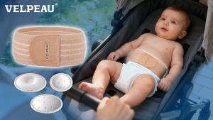 VELPEAU Umbilical Hernia Belt Infant for Infantile Belly Button Band with 3 Hernia Pads Navel Band Adjustable for Newborn/Kids