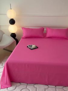 10 Colors Flat Sheets Solid Color Top Sheet Comfortable Durable Bedding Flat Sheets for Bedroom Hotel Luxury Flat Bed Sheets