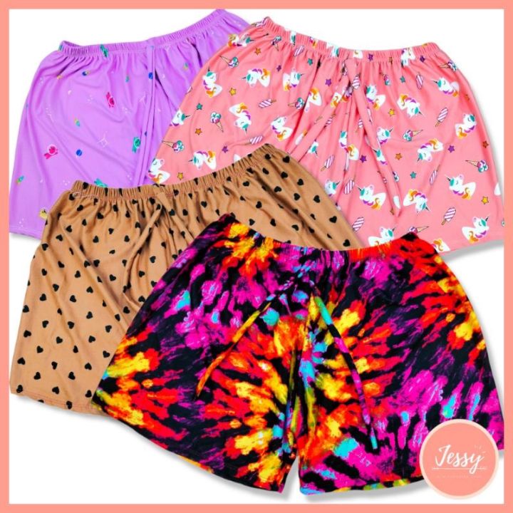 Plusize shorts pambahay, fit up to 45 inches waistline. Fit up to 2xL assorted print,