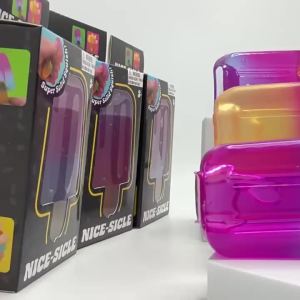 Bandai | Cube By Schylling Sensory Squeeze Toy Ice Cream Color Squishy Stress Relief Fidget Toys Children Adults Collectable