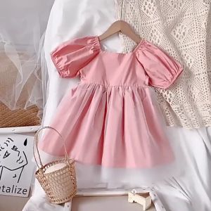 Dress Party Pink Color Anak SD005 I Dress Anak-Anak Premium Import