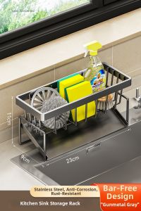 NIGESI | Stainless Steel Sink Organizer Storage Rack