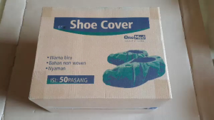 OneMed Shoe Cover Non Woven 100S 50 Pasang Pelindung Alas Kaki Sekali Pakai