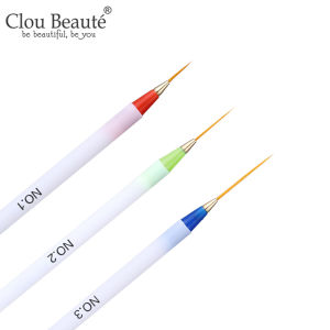 3pcs/set UV Gel Drawing Painting Nail Liner Brush Grid French Design Manicure Tool Set Painting Drawing Carving Pen