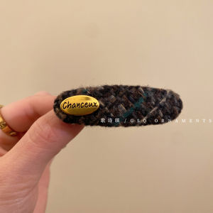 กิ๊บติดผมทรงปากเป็ดไหมทองระดับไฮเอนด์ ทรงเก๋ไก๋ ใหม่ 2024 กิ๊บติดผมด้านข้างสำหรับฤดูใบไม้ร่วง/ฤดูหนาว กิ๊บติดผมด้านหลังศีรษะสำหรับตกแต่งผมสั้น