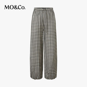 MO&Co. | Balloon Style Adjustable Waist Casual Pants Acetic Silk-like Lightweight