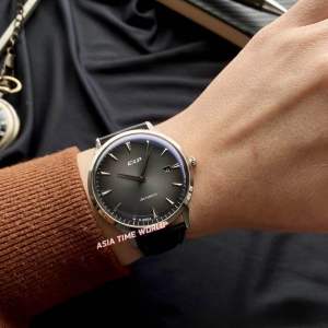 [Original] E6853 MALSSBA Expedition EXP Automatic Mens Watch with Black Dial and Black Genuine Leather Strap | Official Warranty