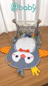 Thảm đàn Piano cho bé kiêm xe tập đi có nhạc 4IN1 mẫu chim cánh cụt 9BABY