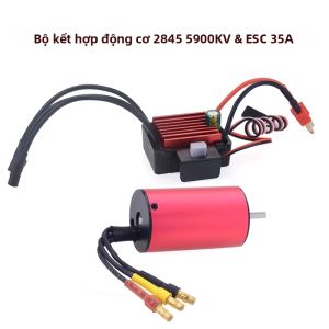 SURPASS HOBBY | Bộ Điều Khiển Động Cơ Không Chổi Than Chống Nước Surpass Hobby KK 35A 2838 2845 Dành Cho Xe RC Tỷ Lệ 1/12 1/14 1/16 Traxxas HSP TRX4 Cấu Tạo Kim Loại