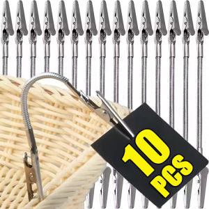 10/3pcs Double Headed Metal Clip / Crocodile Mosquito Coil Clips / Bendable Advertising Label Clamp / Multifunction Alligator Fixed Clamp