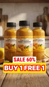 GINGER & ORANGE HONEY TURMERIC SYRUP – Natural Detox Drink Mix | Weight Management Support | Healthy Wellness Beverage
